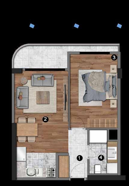 57 m² 2- SALON + MUTFAK 20.