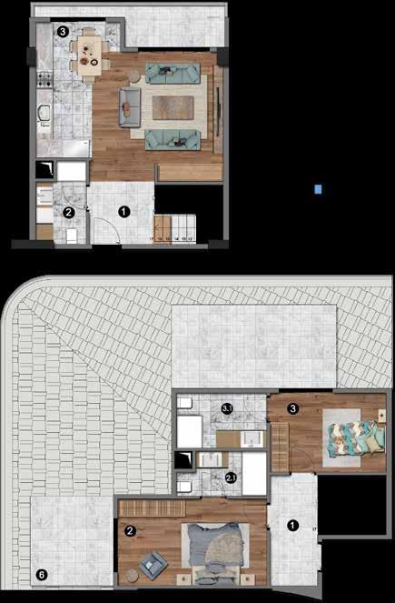 82 m² 5- EBV. YATAK ODASI 11.59 m² 6-BANYO 4.