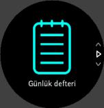 5. Yukarı doğru Geri öğesine gidin ve orta düğmeyle onaylayın. 6. Başlangıç görünümüne geri dönene kadar sağ üst düğmeye basın ve egzersizinize normal şekilde başlayın. 7.