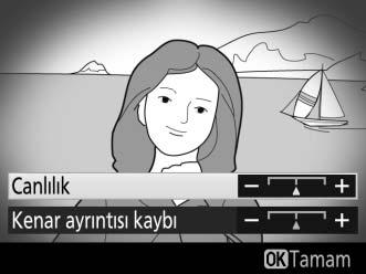 ' Oynck Ftğrf Mak. Efekti 1 Canlı görüntüyü seçin. a düğmesine basın. Objektiften gelen görüntü ekranda görüntülenecektir. a düğmesi 2 Seçenekleri ayarlayın.