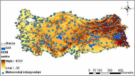 İkincil Veriler Kullanılarak Türkiye Ortalama Yıllık Yağış Değerlerinin Mekãnsal Dağılımının Modellenmesi Llyod (2005) tarafından yapılan bir çalışmada İngiltere de 1999 yılı aylık yağış dağılımı