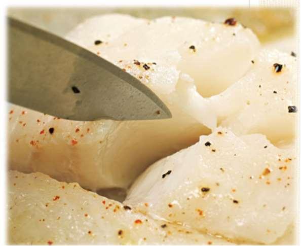 Balık eti pişirme Pişmiş balık eti çok kolay dağılmaktadır.