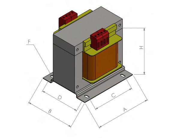 MEKANİK VERİLER KONTROL TRANSFORMATÖRLERİ T-1 Model No A (mm) B (mm) C (mm) D (mm) H (mm) F (mm) ETC 0025 230/24 66 79 50 65 80 6X9 ETC 0040 230/24 66 79 50 65 80 6X9 ETC 0050 230/24 84 77 64 64 85