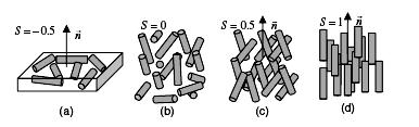53 ġekil 5.3. Farklı düzen parametre değerleri (S) için moleküler yönlenim [Yang ve Wu, 2006]. Kaynaklarda S parametresi için farklı semboller ve farklı tanımlamalar da vardır.