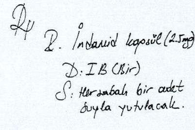 REÇETENİN BÖLÜMLERİ (20) 7) Önerilen