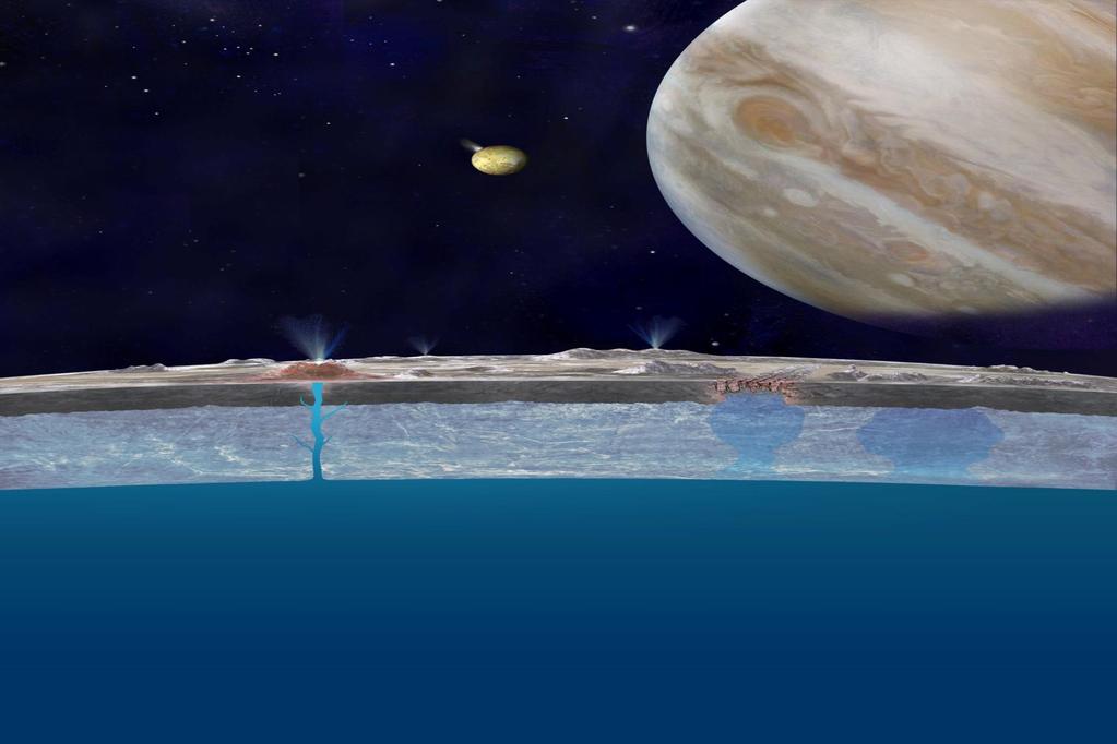 Hubble teleskopu kullanarak, Europa 'nın