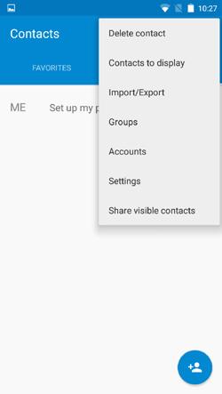 Contacts Contacts You can search contacts through English of others name and first stroke.