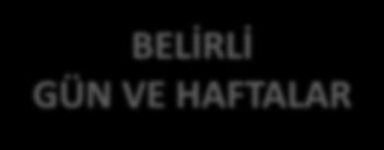 BELİRLİ GÜN VE HAFTALAR EKİM 4 Ekim Hayvanları Koruma Günü 8 Ekim -12 Ekim Ahilik Kültür Haftası 24 Ekim Birleşmiş Milletler Günü 29 Ekim - 4 Kasım Kızılay