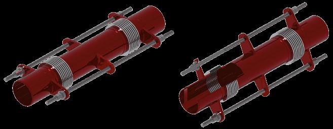 VANA VE ARMATÜR SINCE Limit Rotlu Dilatasyon Kompansatör (Kaynak Boyunlu-Yivli) Dilatation Expansion Joint with Limit Rods (Welded Neck-Grooved End) Dilatasyon kompansatörleri, bina geçiş