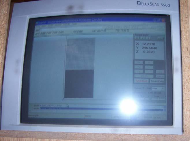 Şekil:123- Bilgisayar ekranı-x;y;z kordinatları verilmiş oyma