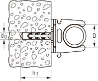 IEC için Boru çap aralığı Slot ebatları Paket miktarı delik derinliği uygunluk d 0 h 1 D B x L Ürün [Ø mm]