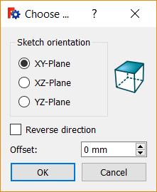 a New Sketch XY-Plane seçimlerini yapınız ve OK tıklayınız. 2.