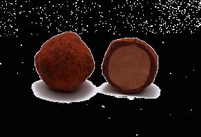 Parçacıklı Trüf Cacao Powder And Milk/Bitter Chocolate Coated Truffle Bademli Trüf Cacao Powder And