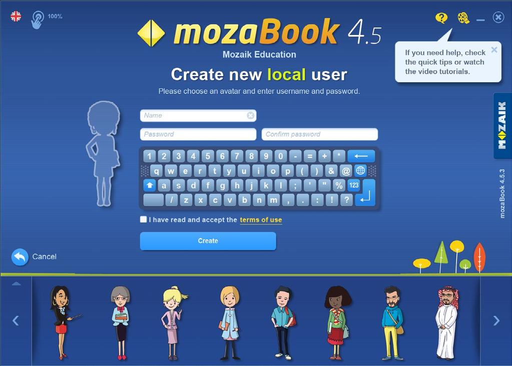 mozabook yerel kullanıcı mozabook yerel kullanıcının oluşturulması mozabook'u bilgisayarınızda kullanabilmek için bir yerel kullanıcı oluşturmalısınız.