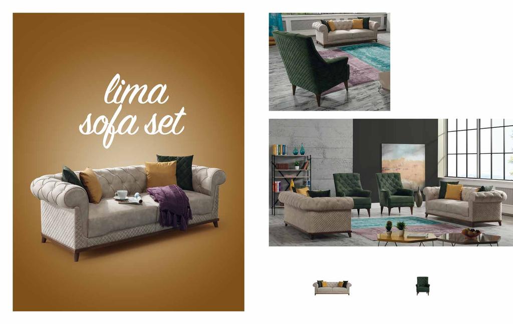 Lima. Koltuk Takımı / Sofa Set Klasik, şık,asil Lima Koltuk Takımı modern dekorasyonlarla muhteşem uyum sağlıyor.