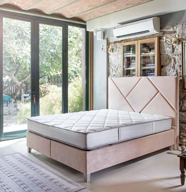 BAZA BELVOR Yumuşak tuşeli kumaşı ve renk seçenekleri ile yatak odanıza zarif bir görünüm katan