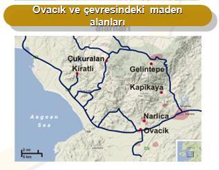 Madencilik İşletmeleri Ovacık Ovacık Madeni, Türkiye nin batısında, İzmir in 100 km kuzeyinde bulunan Ovacık köyü yanında yer alan yeraltı işletmesidir.