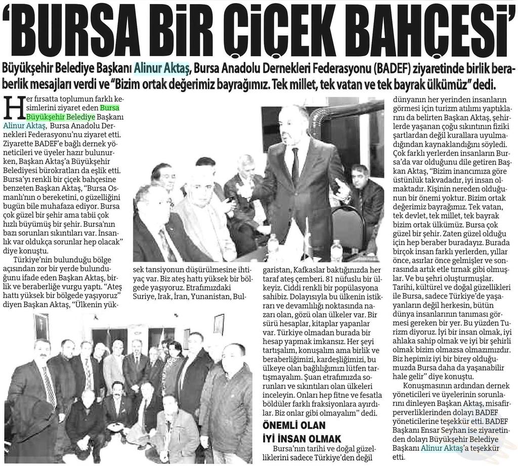 BERABERLIK MESAJI Yayın Adı : Bursa'da Meydan