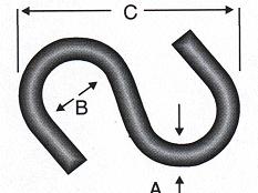 TEL MAMÜLLER WIRE PRODUCTS ES KANCA S HOOKS ÜRÜN KOD A B C KOLİ KOLİ MİNİK 277 12 39 900 g 100 adet 30 x 100 27 kg KÜÇÜK 211 10 41 1005 g 100 adet 30 x 100 30.