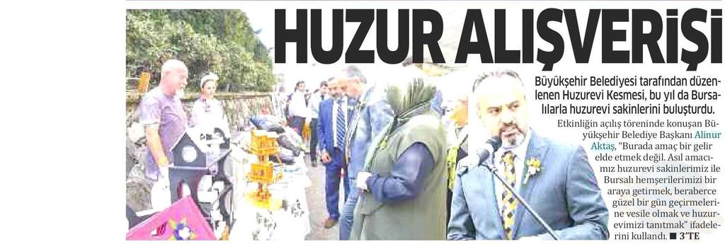 HUZUR ALISVERISI Yayın Adı : Bursa Haber