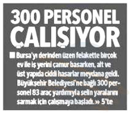 300 PERSONEL ÇALISIYOR Yayın Adı : Hürriyet