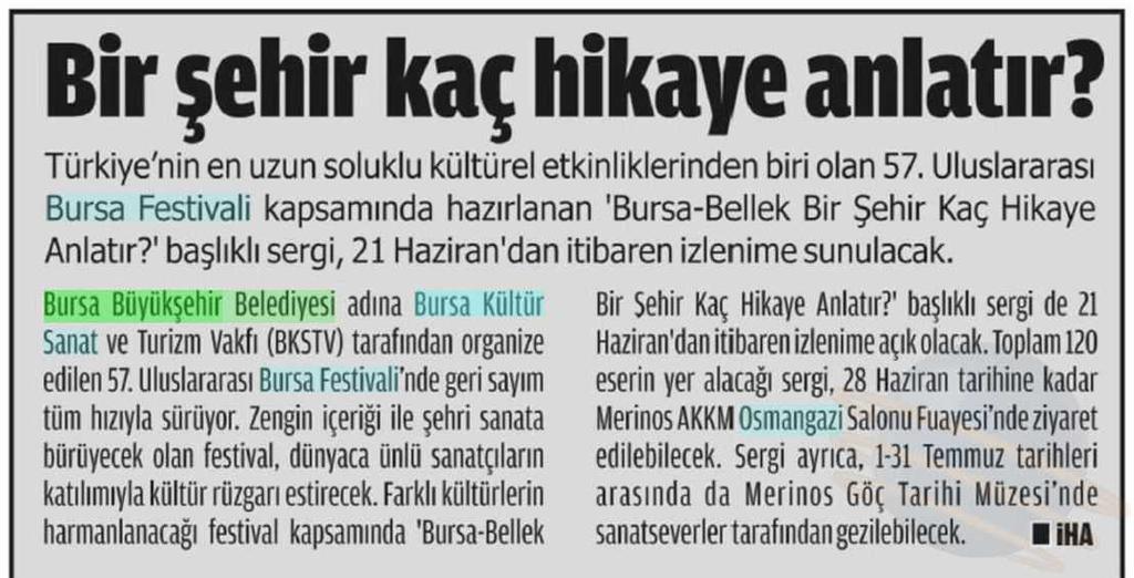 BIR SEHIR KAÇ HIKAYE ANLATIR?