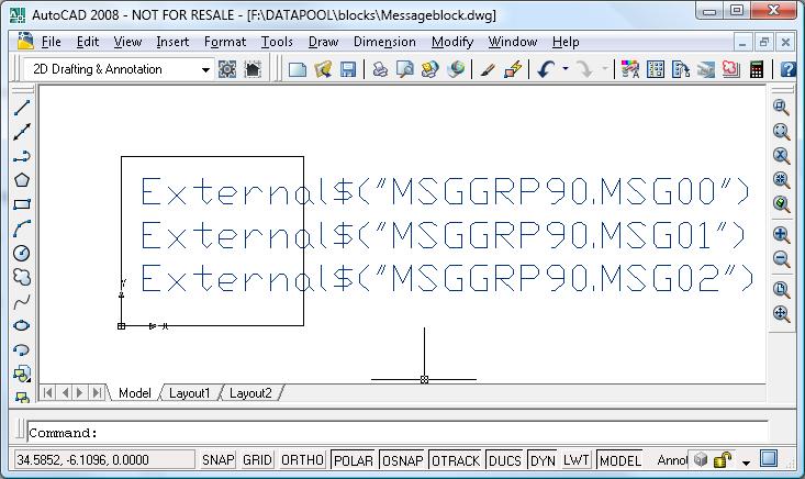 Mesajları Referanslandırılma DWG dosyalarında Görünüm Çerçevesi Ek