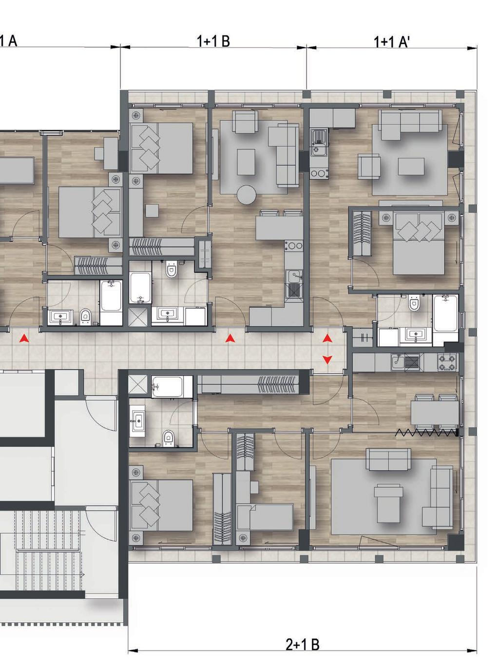 : 61,49 m 2 : 42,19 m 2 KAT BRÜTÜ : 53,05 m 2 KAT BRÜTÜ : 52,89 m 2 NET