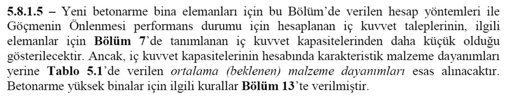 Değerlendirme: Dayanım Malzeme Ortalama Dayanımları Ortalama Dayanımlar İç