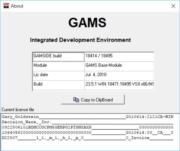 Current Licence File alanında gösterilen bilgiler, ürünün lisansının yapıldığını