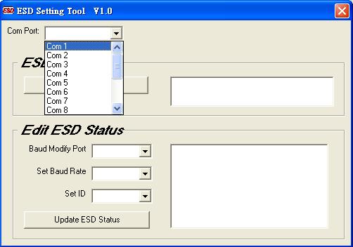 1. adım: Kontrol modülünün RS232 üzerinden bilgisayarı bağlayın ve ESD