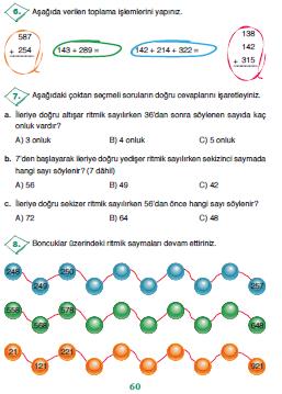 İki basamaklı sayılardan 10 un katı olan iki basamaklı sayıları, üç basamaklı 100 ün katı