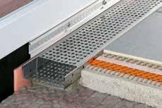 Drenaj Schlüter -TROBA-LINE-TL Schlüter -TROBA-LINE-TL paslanmaz çelikten drenaj kanalıdır. Balkon ve teraslarda düşük kottaki kapı kasalarından suyun içeri girmesini önleyen sistemdir.