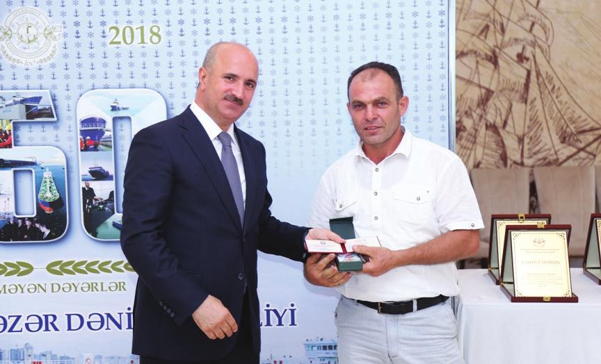 Bildiyiniz kimi, bu il gəmiçiliklə bağlı iki medal ("Gəmiçilik sahəsində xidmətlərə görə" və "Azərbaycan Xəzər Dəniz Gəmiçiliyinin 160