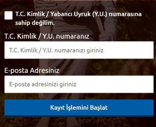 Kimlik Numarası bulunmayan KKTC uyruklu, yabancı uyruklu ve uyruğu olmayıp Nüfus ve Vatandaşlık İşleri Genel Müdürlüğü nün Merkezî Nüfus İdaresi Sistemi nden 9 ile başlayan, 11 rakamdan oluşan