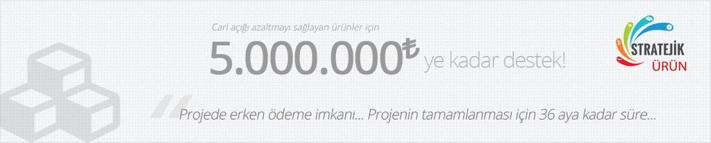 5. Stratejik Ürün Destek Programı İthalatı yüksek olan stratejik ürünlerin yerlileştirilmesi ve millileştirilmesi, Üretimde daha yüksek oranda yerli girdi kullanımının sağlanması, KOBİ lerin