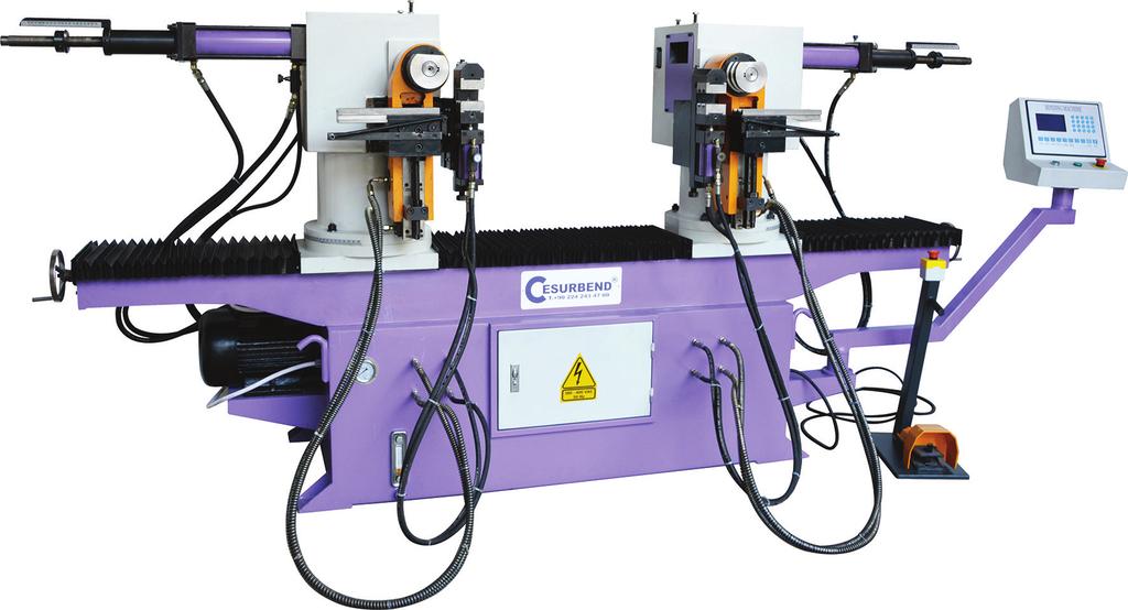 PB-8 DH Çift Kafa Boru ve Profil Bükme Makinesi / Double Head Pipe and Tube Bending Machine * Manuel,yarı otomatik ve tam otomatik çalışma fonksiyonları mevcuttur.