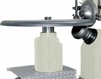 /min) and one speed rotation cutting system Top and bottom flanging rolls powered in rotation with planetary reducers Manually adjustable sheet centering for both flat and crowned dish flanging Both