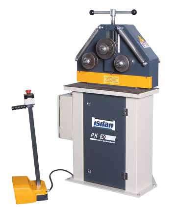 3 TOPLU MEKANİK PROFİL & BORU BÜKME MAKİNASI 3 ROLLS MECHANICAL SECTION & PIPE BENDING MACHINES PK PK 30 Ayak pedallı with foot pedal Yatay Çalışma Pozisyonu (Standart) Horizontal Working Position