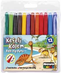 Yeni New NC-620 Renkli Keçeli Kalem Colored Felt-tip Pen 2 Renk Blister 2 İnce Uç Fin