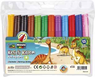 Uç Yeenwi N NC-626 2 Renk Jumbo Renkli Keçeli Kalem Jumbo Colored Felt-tip Pen 2 48 KDV