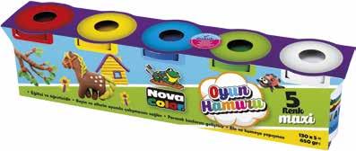 Oyun Hamurları Play Doughs maxi NC-406 5 Renk 30 x 5= 650 gr %00 Maxi 5 li Oyun Hamuru