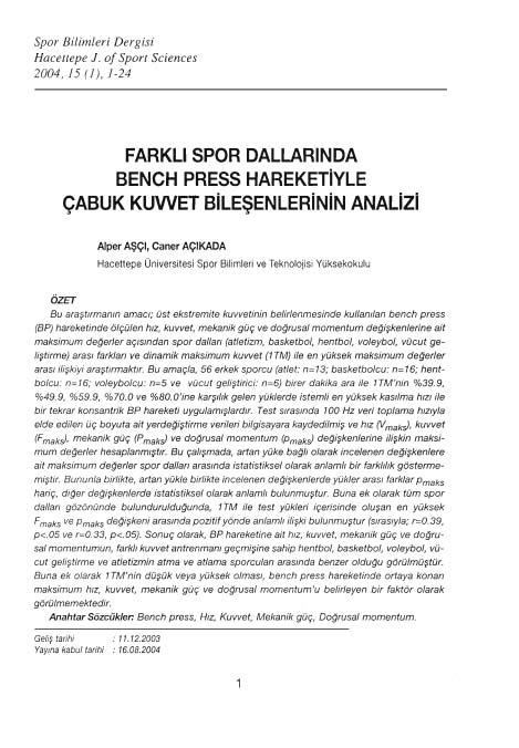 Spor Bilimleri Dergisi Hacettepe J. ofspor!