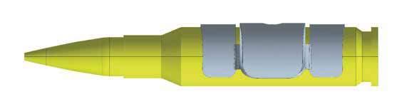 7.62x51 MM Mermi Ucu: 120 mm Mermi Tabanı: 125 mm Bakla Kapalı Taraf: 30 mm Bakla