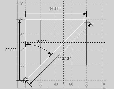 N125 G42 G1 G90 X20. Y20. D1; Takım çap telafisi sağda, mutlak olarak X20, Y20 mm ölçülerine git. 1 nolu takım çapı N130 G01 X20 Y20 F800; Doğrusal talaş almayla X20,Y20 ölçülerine git.