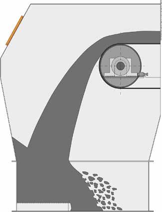 Darbeyi azaltmak ve daha büyük mesafeli düşüşlerde malzeme hızını kontrol etmek için bir dizi deflektör veya mini kaya ceplerinden oluşan kaya tutma merdivenleri kullanılır (Şekil 17).