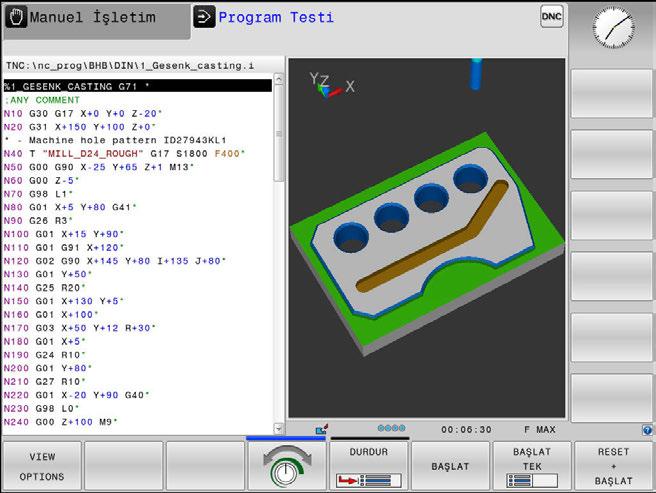 Temel ilkeler İşletim türleri 3 Programlama Bu işletim türünde NC programlarınızı oluşturursunuz.