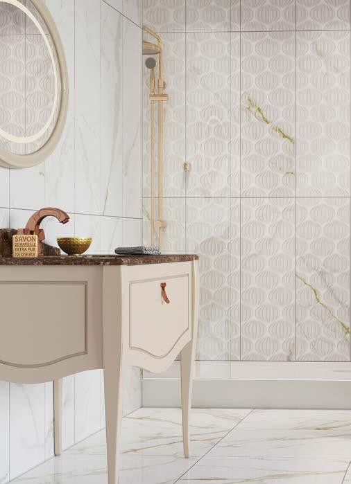 STATUA ULTRA DOĞAL / ULTRA NATURE Yer Karoları / Floor Tiles : K946272LPR 60x60 Statua Beyaz / White Duvar Karoları / Wall Tiles : K946269R