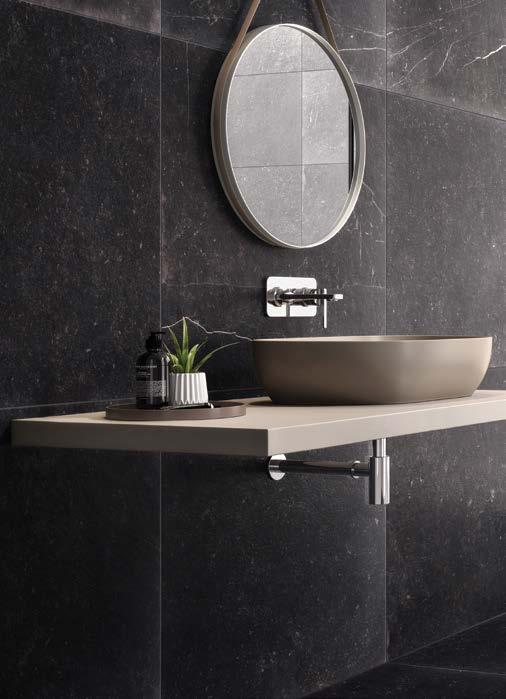 URBAN BLUE ULTRA DOĞAL / ULTRA NATURE Duvar Porselen Karoları / Wall Porcelain Tiles : K945841R 80x80 Urban Blue Koyu Gri Antik / Dark Grey Antique K945823R 40x80 Urban Blue Antrasit Antik /