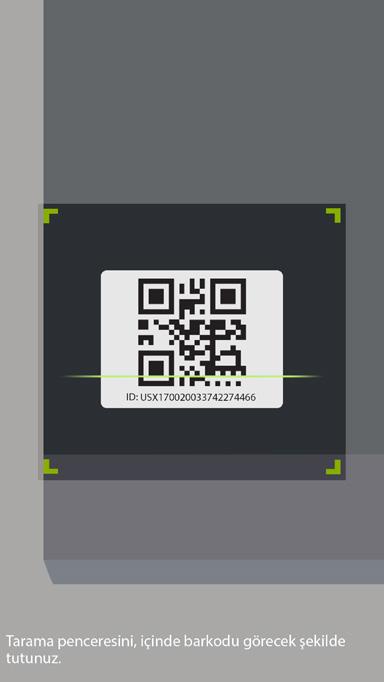 1 Resim 15 Eğer kayıt cihazınızın üzerinde Kare Kod (QR Code) etiketi bulunmuyorsa, Cihaz ID sine veya Kare Kod a